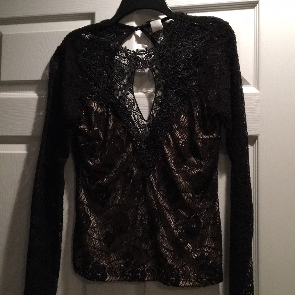 Black long sleeve elegant shirt.